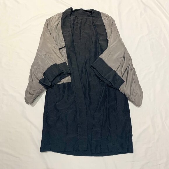 VTG 50s/60s 100% Silk Handmade Japanese Kimono Reversable Large Print Artwork - Picture 2 of 9
